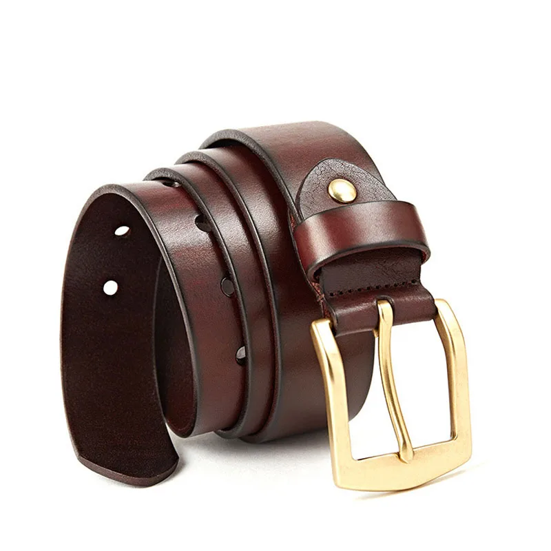 الشتاء الفاخرة والجلود حزام الرجال نوعية جيدة أحزمة جلد طبيعي للرجال الرجال الجينز مشبك حزام البني اللون ثونغ