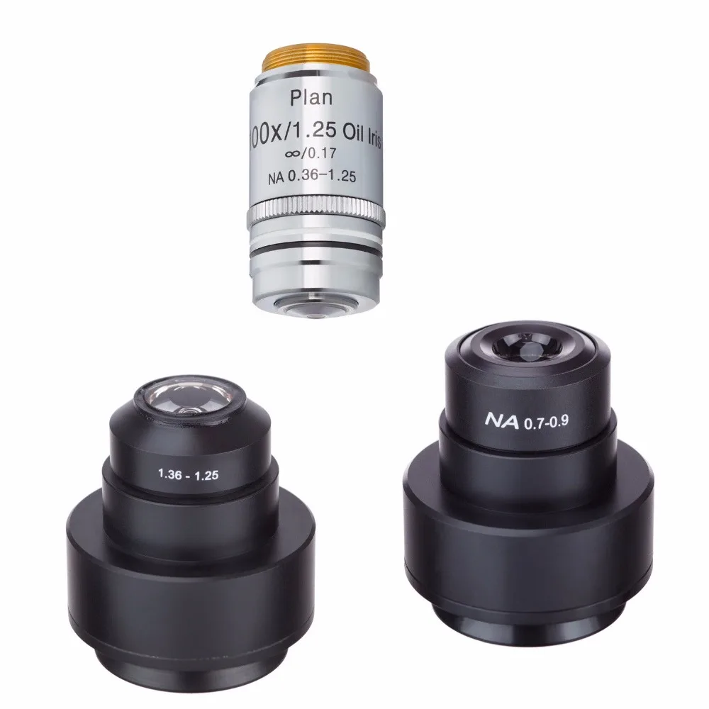AmScope DK-SET-670-IRIS Darkfield Condenser + Objective Set for 670 Microscopes | Инструменты