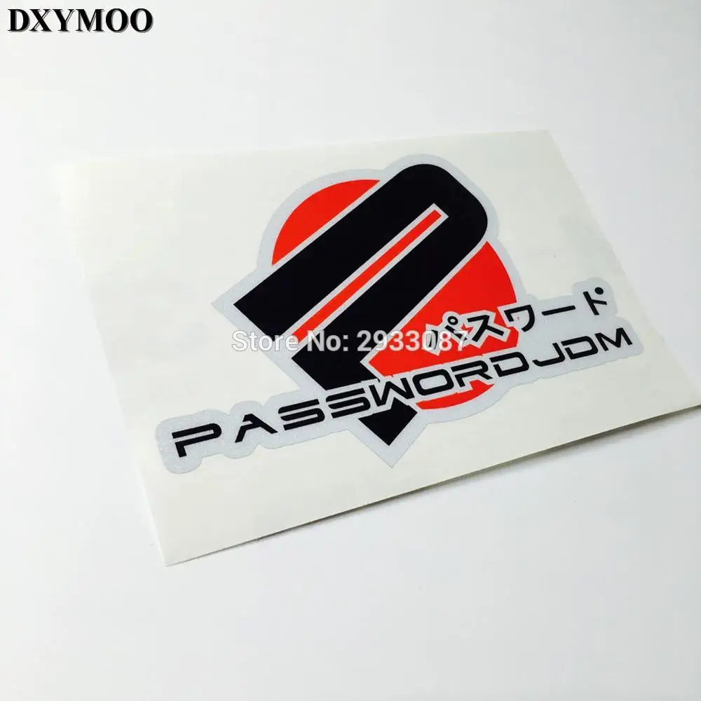 cheap 150mm JDM Password Japanese Car Sticker Decals Vinyl for Bike Motorcycle Helmet H2849