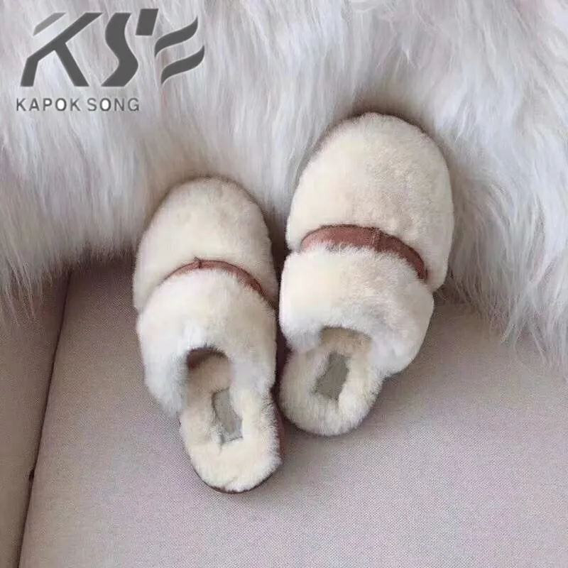 

slippers women wool slipper fashion designer luxury brand model genunie sheepskin leather comfortable sandals women shoes lady