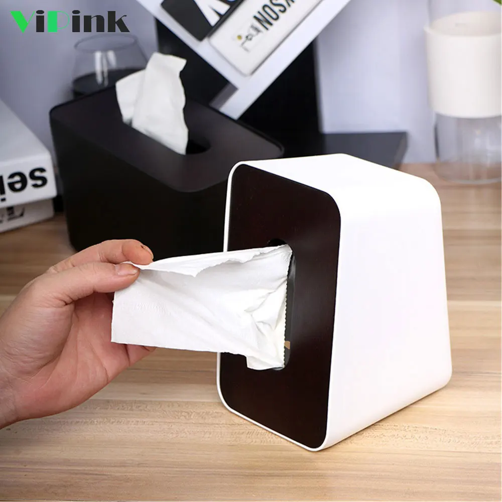 

Nordic Style Wood Cover Vertical Tissue Box Removable Tissue Paper Dispenser Kitchen Napkin Holder Storage Case Home Table Decor