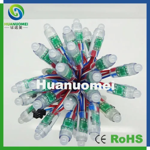 waterproof ip68 led pixel light 50pcs/string 12mm led pixel string module light for outdoor
