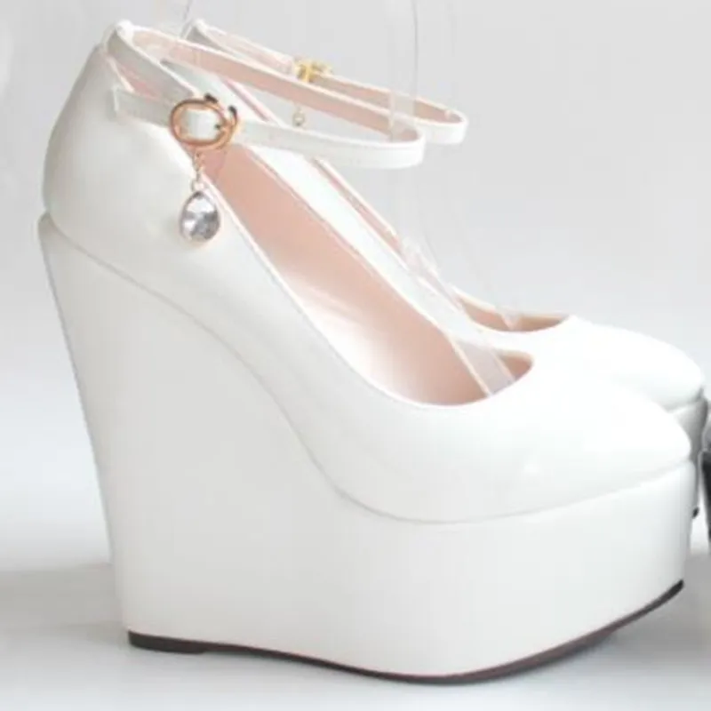 Women Pumps Shoes High Heels Sexy New Fashion Wedges Platform 2019 Spring Autumn Pointed Toe Pu Party Wedding Shoes White Black Women Pumps Shoes High Heels Sexy New Fashion Wedges Platform 2019 Spring Autumn Pointed Toe Pu Party Wedding Shoes White Black