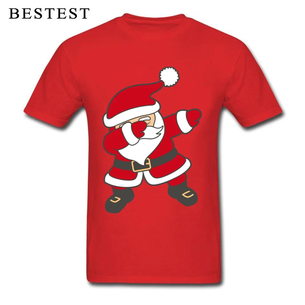 Dabbing Santa 1408 2018 New Fashion Short Sleeve cosie Top T-shirts Cotton Round Collar Mens Tops Shirt T-shirts Mother Day Dabbing Santa 1408 red