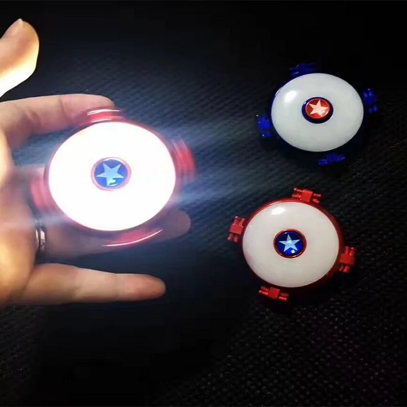 Новый Дизайн люминесценции EDC руки Spinner аутизма и СДВГ Дети/взрослых USB зарядка свет палец Spinner Творческий Spinner игрушка