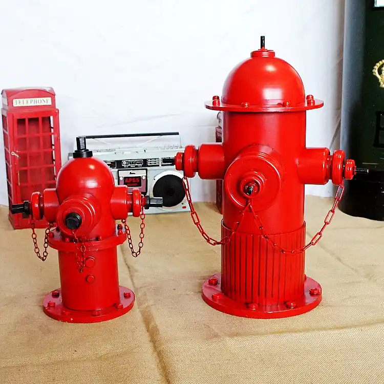 The creative fire hydrant ornaments Retro Tin model photography The creative fire hydrant ornaments Retro Tin model photography