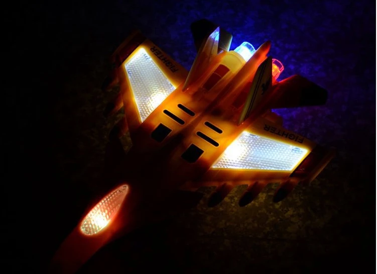

Plane Model Plastic Vehicles Toy Educational Universal Electric Aircraft Light Emitting Voice Mirage Jets Toys For Children