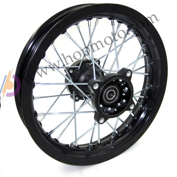 Black Rims 1.85x12"inch For Dirt Bike Pit Bike CRF Kayo BSE Apollo Rear Wheels Spare Parts Aluminum 6000 Alloy