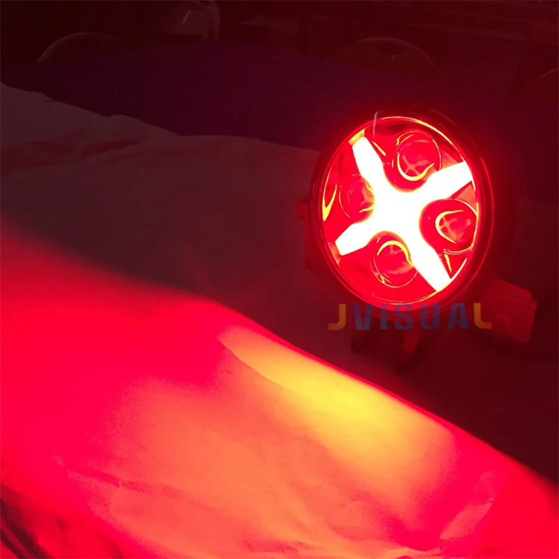 Комплект из 2 предметов для детей от 6 дюймов Led вспомогательный светильник 60 Вт Автомобильная Поворотная фара туман светильник 12/24v с разноцветным X DRL Led дальнего света для Jeep Off грузовых автомобилей - Цвет: Red