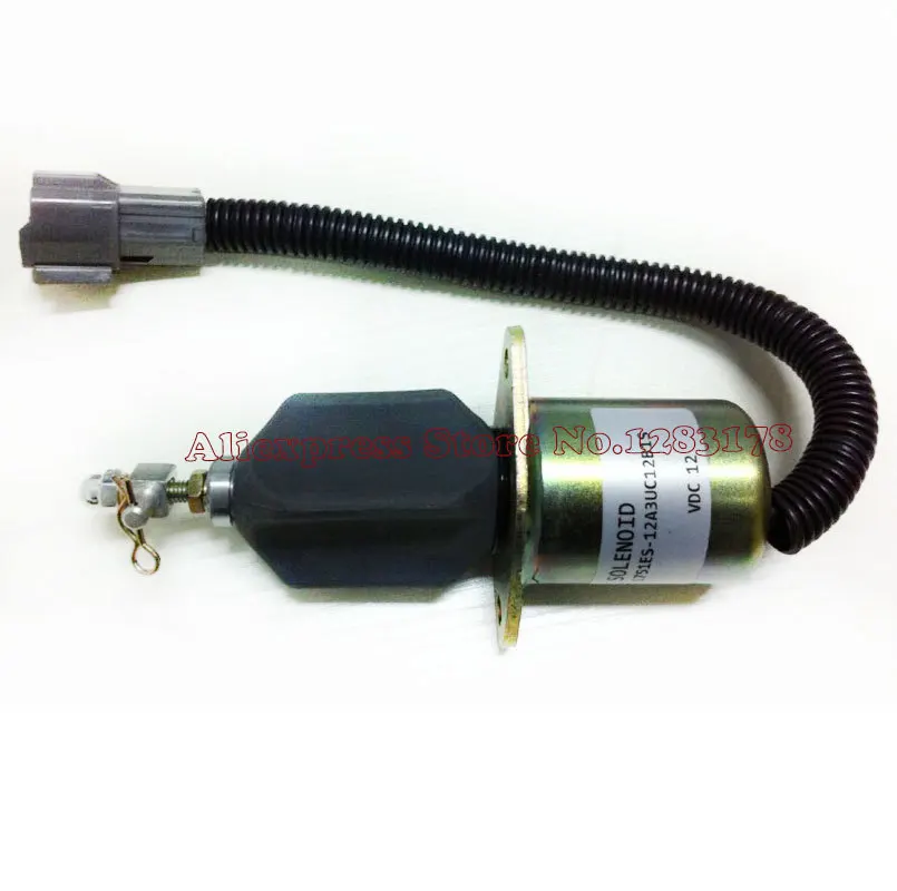 Desligamento de Combustível R60-5 para Yanmar Solenóide Escavadeira Hyundai Motor-rápido Frete Grátis 1751es-12a3uc12b1s 5 Desligamento de combustível solenóide 1751ES-12A3UC12B1S Escavadeira Hyundai
