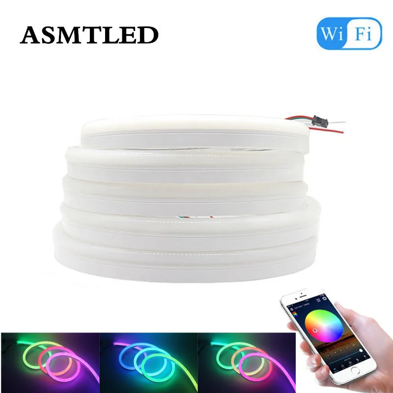 

5M LED Strip Light 12V Neon pixel Rope Light Signs Lamp Full Color Waterproof Addressable LED Lamp Fairy Lights Xmas Lighting