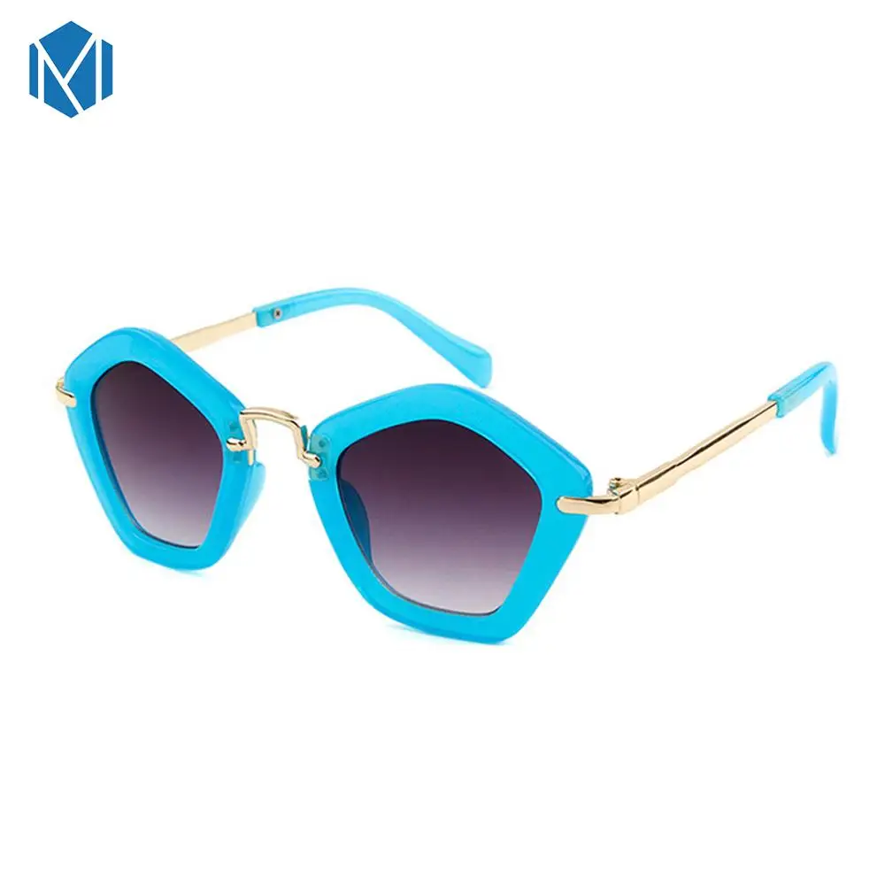 MISM 6-12 лет, детские спортивные солнцезащитные очки, милые яркие цвета, пятиугольные солнцезащитные очки для мальчиков и девочек, уличные очки для глаз es UV400 - Цвет линз: B