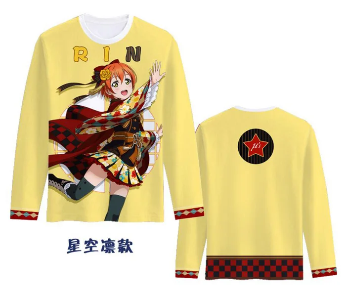 LoveLive! Taisho Awaken футболка с длинными рукавами и принтом Косплей Костюм Love Live u's School Idol Project Minami Kotori футболка