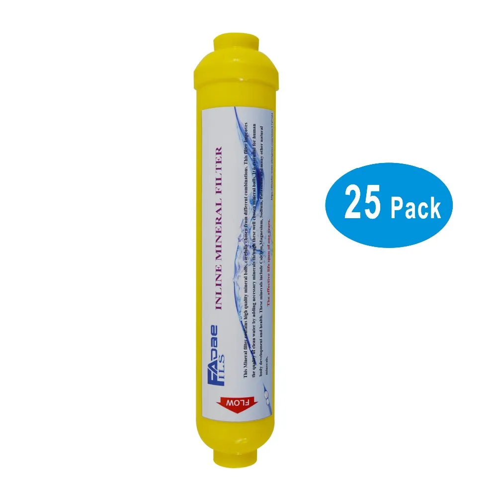 

Pack of 25pcs ,Reverse Osmosis System Replacement filters Inline Remineralisation Mineral Water Filters , 2" OD x 10" L