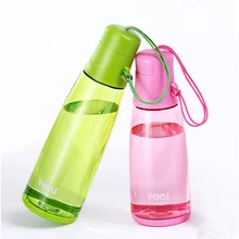 4 конфеты цвет 420 320 мл Экологичная пищевая пластиковая бутылка для воды Детский чайник Спортивная бутылка с веревкой для детей и взрослых