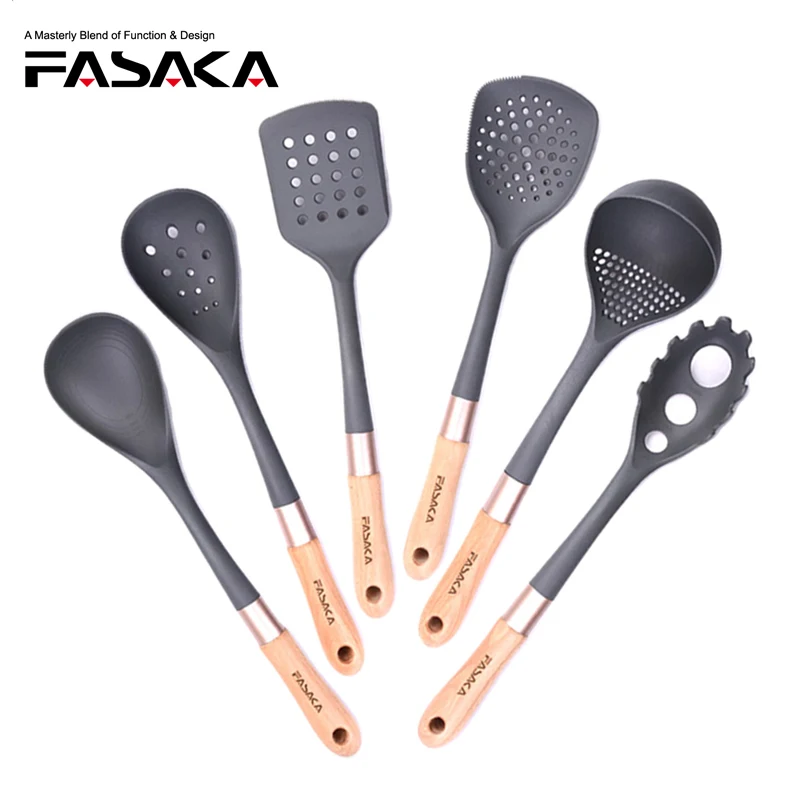 FASAKA Cooking Tool Set 6pcs Food Grade Nylon Non Stick Kitchen