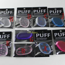 100 шт/партия Быстрая 9 цветов лист силиконовая губка Silisponge Блендер Косметическая пуховка для макияжа с розничной упаковкой Opp