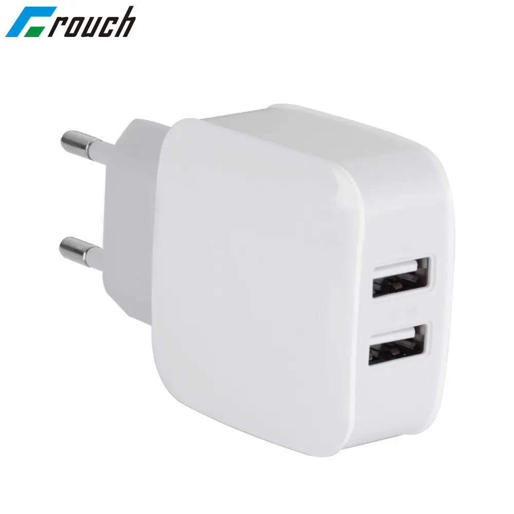 Зарядное устройство USB для iPhone 5 6 7 iPad Samsung 2 порта В А настенный адаптер с