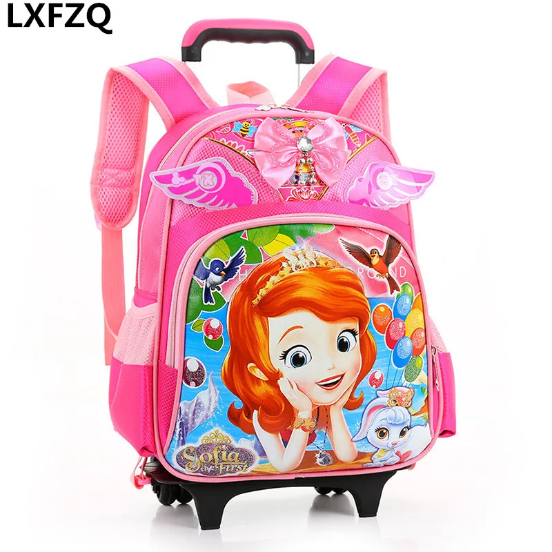 

2017 new mochilas escolares infantis Hand pull Rods school bag school bags for girls pulley Children's backpack School knapsack