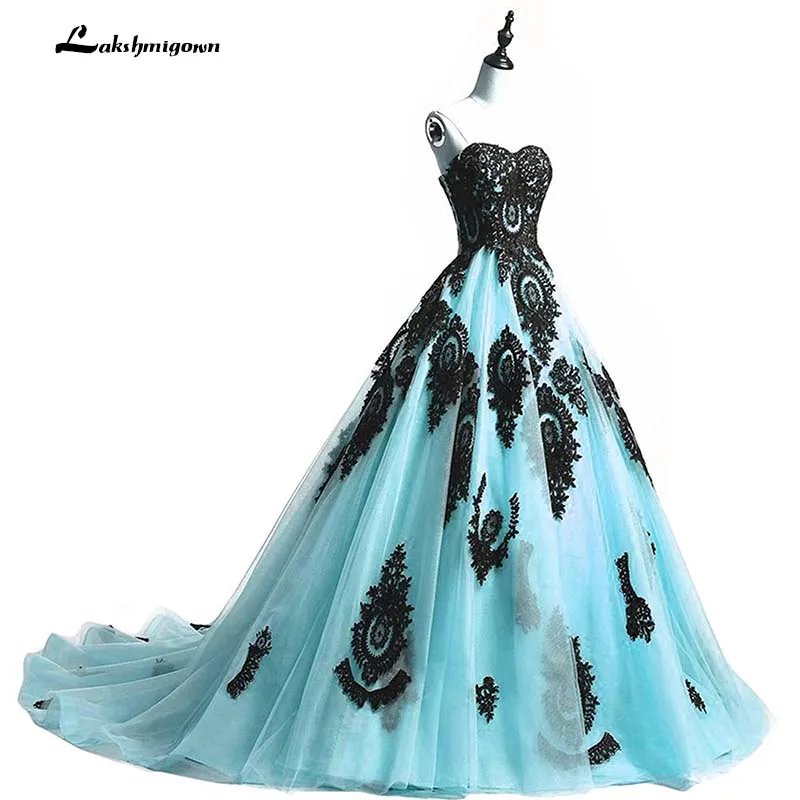 Ball Gown Wedding Dresses Vintage Pink Black Sweetheart Muslim