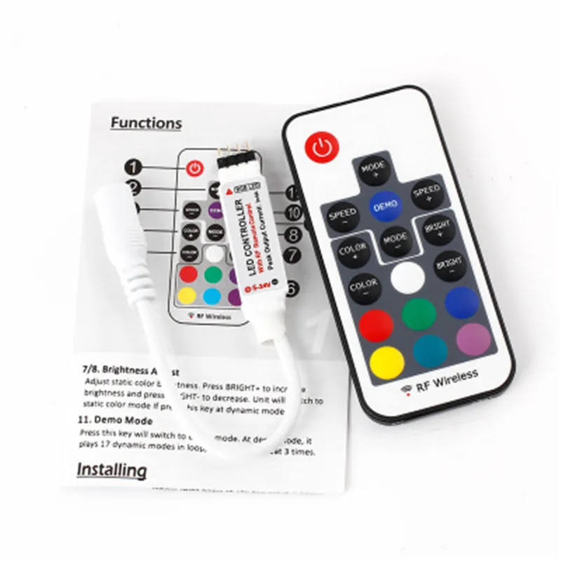 Светодиодный светильник Rgb Mi Chave Remoto с 17 клавишами пульт дистанционного