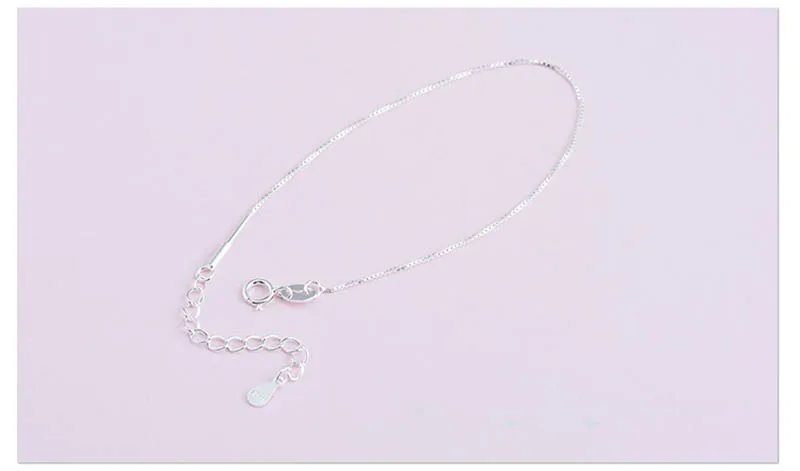 Silver Настоящая 925 пробы, Серебряная Золотая цепочка, аксессуары для изготовления ювелирных изделий своими руками, 15-43 см., ожерелье/браслет/ножной браслет для женщин - Цвет: Silver