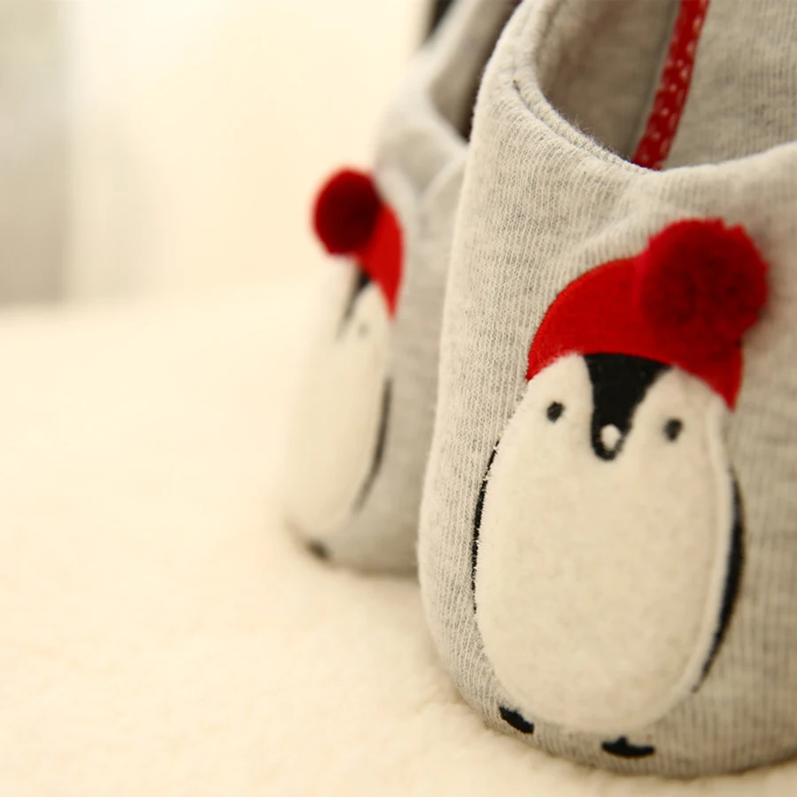 Симпатичные Тапочки из хлопка женские домашние тапочки в виде пингвина животных