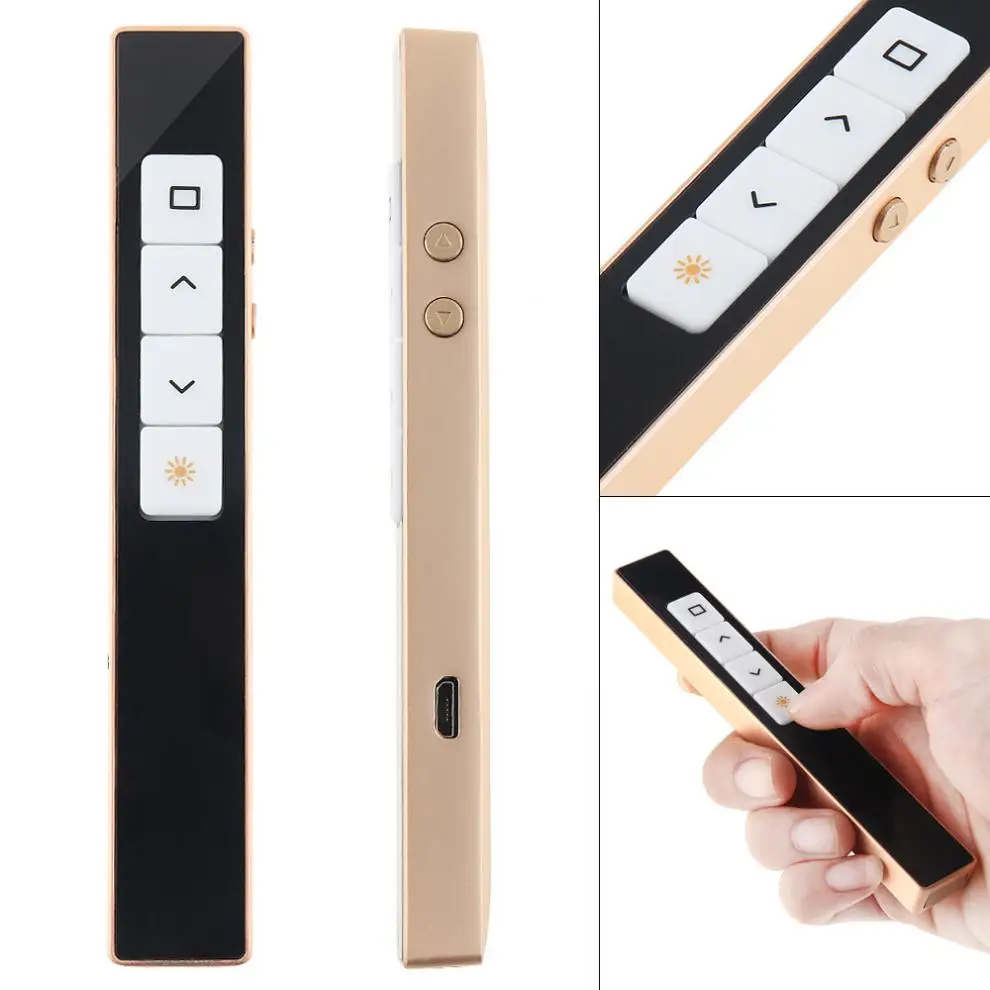 

TB-33 USB 2.4G Simple Wireless Air Mouse Laser Remote Controle Supporting PPT Page Turning and Rehargeable