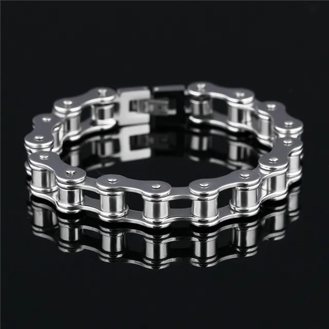 316l Stainless Steel Biker Bracelet Chain Bicycle Motorcycle Chain Mens