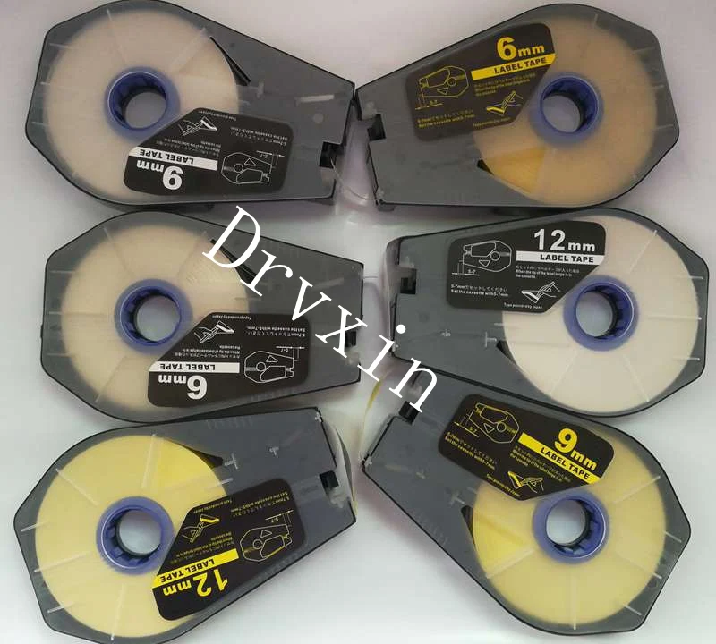 Canon Label Tape Cassette 9 мм (желтый) кабель ID принтер трубка Принтер Mk1000 Mk2000 Mk1100 Mk2100 Mk1500 Mk2500