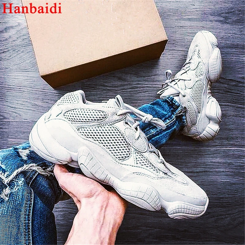 

Hanbaidi Desert Suede And Mesh Leather Women Platforms Casual Shoes Street Styles Fashion Trainers Designer Shoes Women Sneakers
