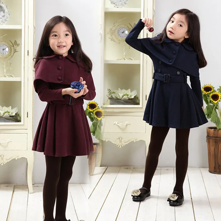 

Girls  Autumn Winter princess Coat kids elegant dress coat 3-11Y