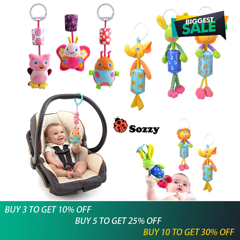 1 pièces nouveau bébé jouets Mobile bébé en peluche Sozzy lit vent carillons hochets cloche jouet poussette pour nouveau-né en gros