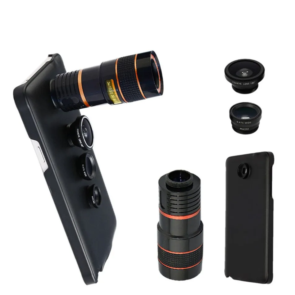 2017 Camera Lenses Phone Cases For Samsung S3 S4 S5 S6 S7 edge Plus 8X