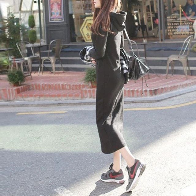 black sweater maxi dress