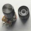 black aluminum potentiometer knob 17x17x6