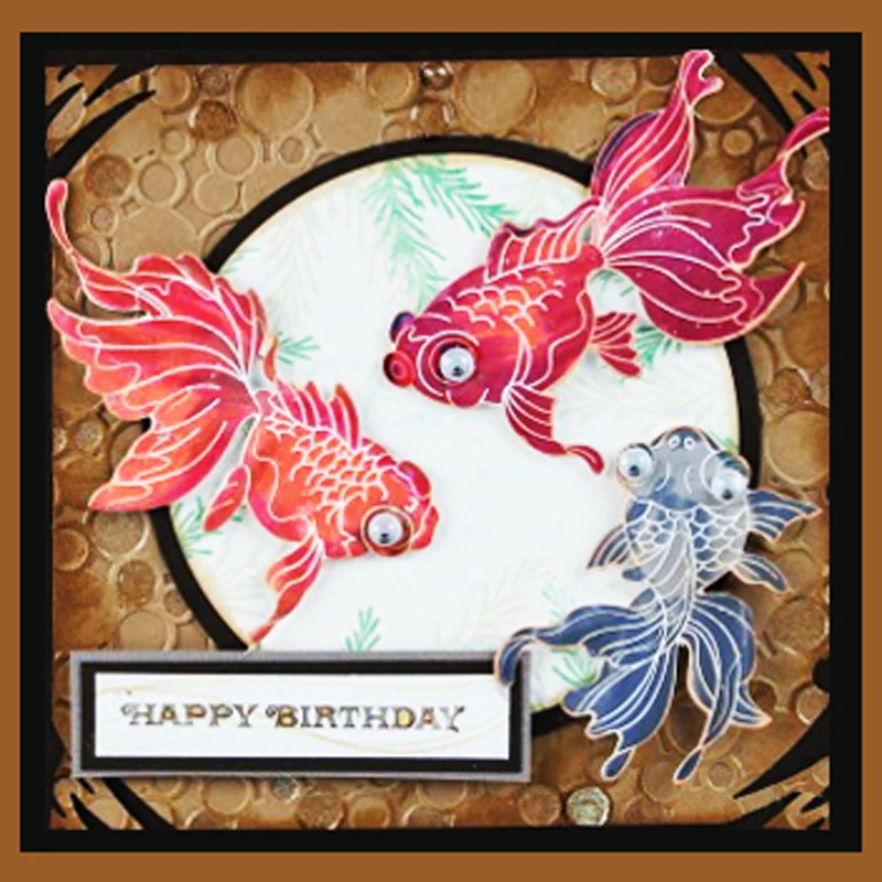 2019 fish Metal Cutting Dies And stamp for Scrapbooking Card Album Making Stencil Metal Die Cut Dies and Stamps Sets