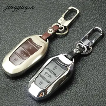 

jingyuqin ZINC ALLOY LEATHER CASE FOR CITROEN DS3 DS4 DS5 C1 C2 C3 C4 C5 SMART CAR KEY COVER REMOTE 3 BUTTON