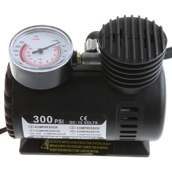 

NEW 12 V Portable Mini Air Compressor 300 PSI Electric Tire Infaltor Pump Car Air Pump Tyre Compressor for Beds Mattresses Toys