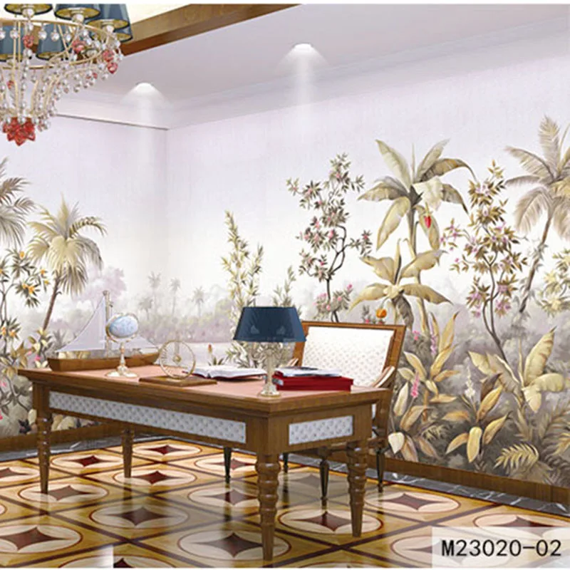 

Custom Fabric & Textile Wallcoverings For Walls Retro cotton and linen Washable For Living Room European Landscape Top Quality