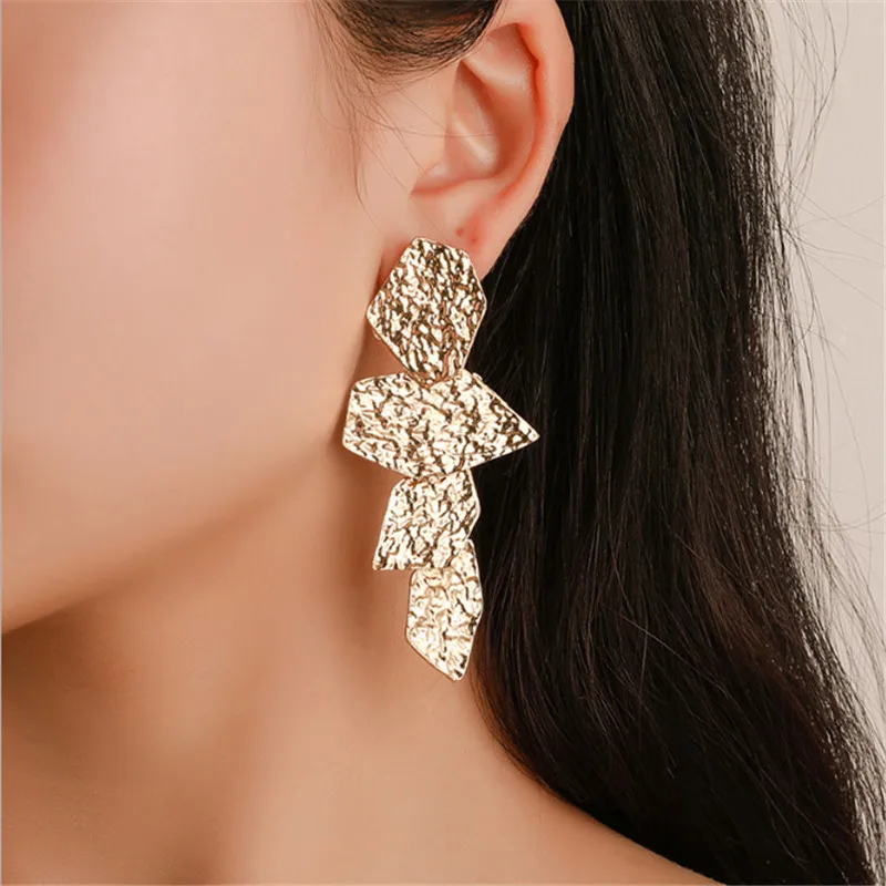 

New Vintage Exaggerated Drop Earrings Personality Dangle Geometric Earrings Statement for Women Fashion Jewelry Wedding Gifts