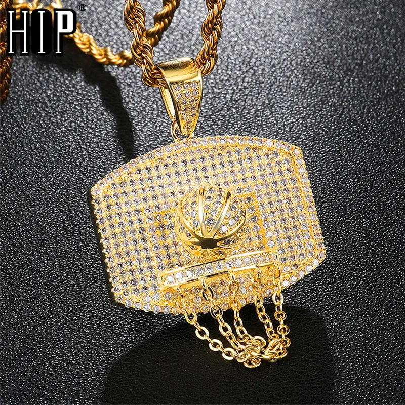 Хип хоп Полный AAA CZ инкрустированный камнями Bling Iced Out баскетбольные подвески из циркона и ожерелья для мужчин и женщин ювелирные изделия