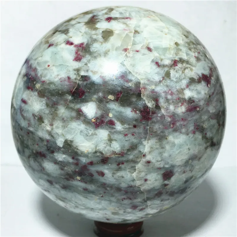 

Ball Narural rubellite quartz Crystal Stone and craft reiki healing Decorative ball (108mm)