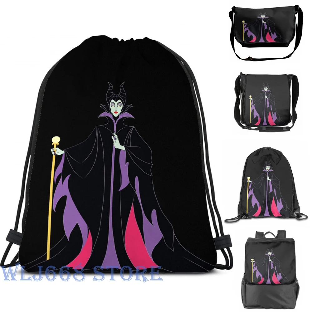 

Funny graphic print shoulder Bags women Maleficent Single shoulder backpack travel for men Gym Bag