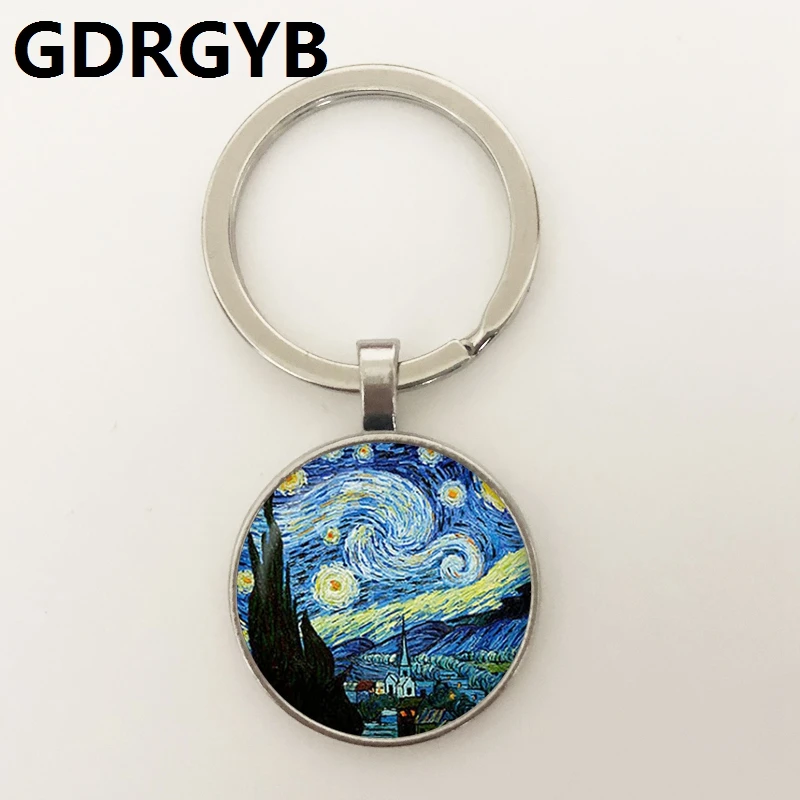 GDRGYB Heat 2019 бижутерия ручной работы винтажная Пряжка для ключей Ван Гог Звездная