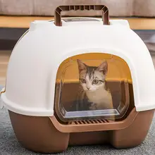 Fully Enclosed Cat Litter Basin Cat Toilet Deodorization Extra Large Anti-splash Cat Salad Stool Basin Cat Supplies Semi-enclose