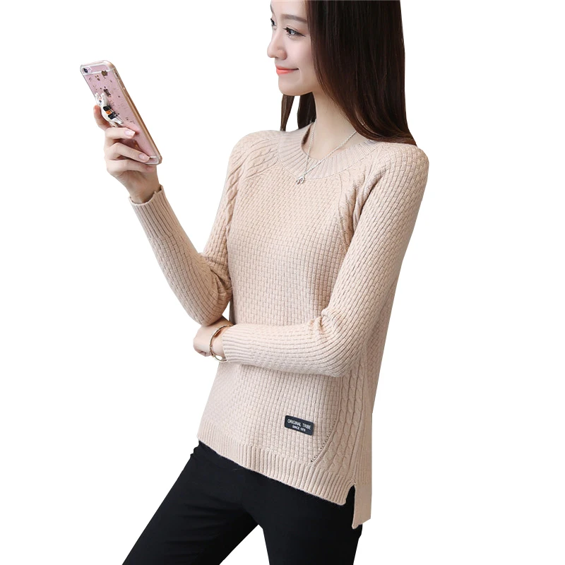 High Quality Women Sweater Front Short Back Long Pullover