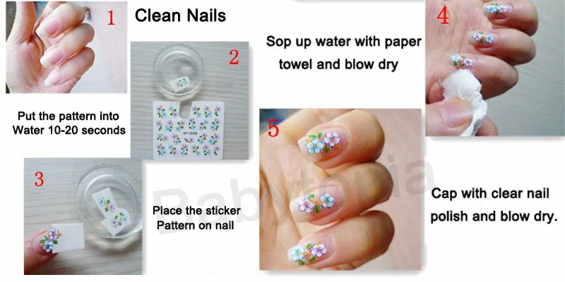 BABYTOPIA 1 шт. Французский Маникюр Переноса Воды Гвозди Наклейки Catoon Миньоны Metransfer Nail