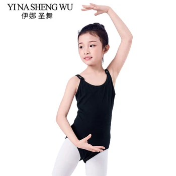 

Cotton Sleeveless Black Ballet Dance Leotard Girls Children Sexy Back Cross Bodysuit Ballet Dance Gymnastics Practice Costumes