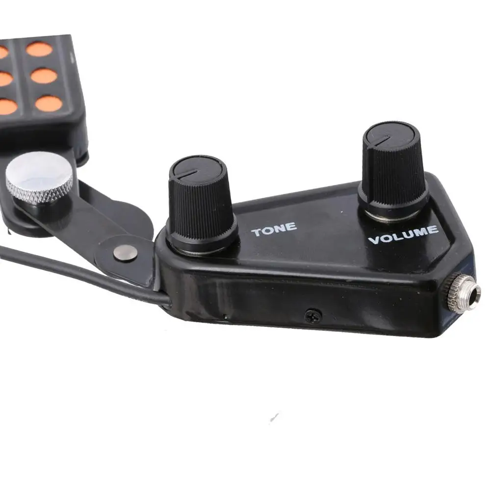 Регулируемый магнитный датчик звукового отверстия для акустической гитары с регулятором громкости звука аудио кабель аксессуары для гитары